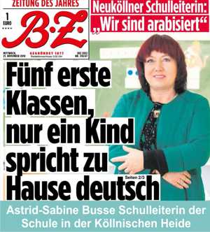 Frau Busse Schulleiterin - nur ein Kind spricht deutsch