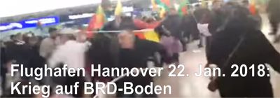 Türken-Kurden-Krieg Flughafen Hannover