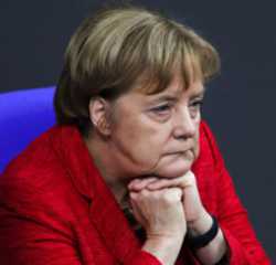 Merkel auf dem Dampfkessel